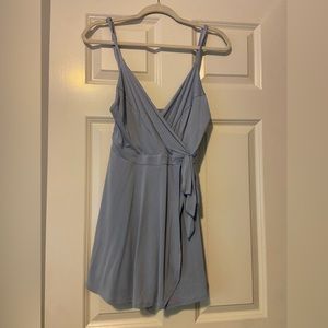 Blue tie romper